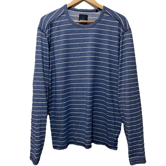Prana Other - Prana Men’s XL Blue Striped Pullover Long Sleeve Casual Coastal Shirt